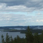 Veduta panoramica del lago Inari