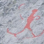 Graffito Uomo con gli sci - Alta Hjemmeluft Jiepmaluokta